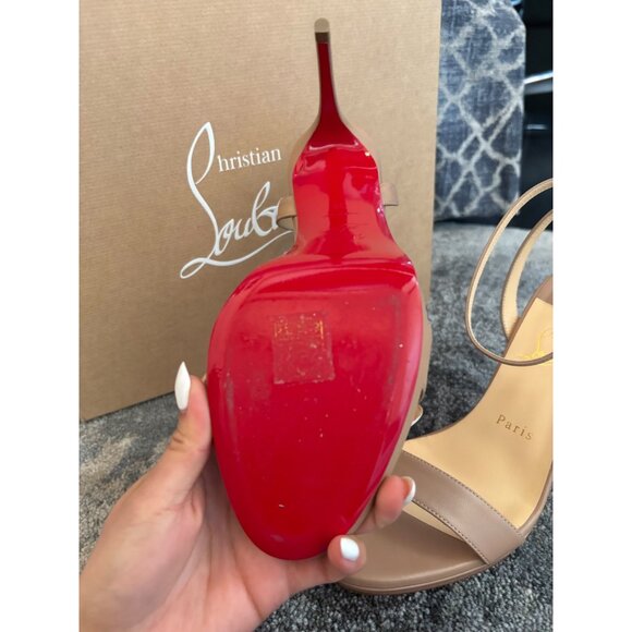 CHRISTHIAN LOUBOUTIN Miss Z 80MM Leather Sandals Blush color - Picture 5 of 8